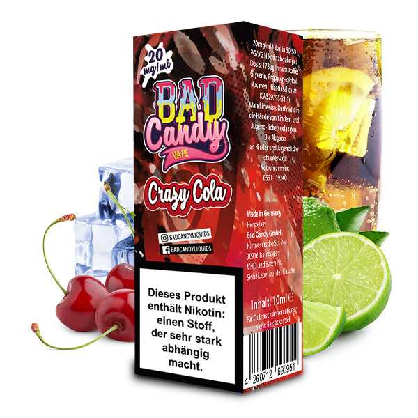 BAD CANDY Crazy Cola Nikotinsalz Liquid 10 ml