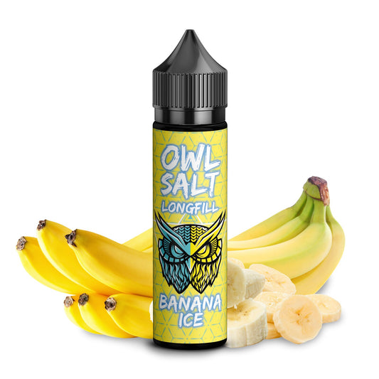 OWL Salt Longfill Banana Ice Overdosed 10 ml in 60 ml Flasche