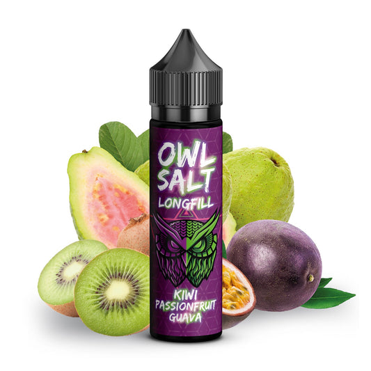 OWL Salt Longfill Kiwi Passionfruit Guava Ovedosed 10 ml in 60 ml Flasche