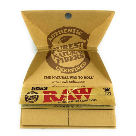 RAW Artesano Classic King Size Slim Box á 32 Blättchen + 32 Tips + Bauunterlage
