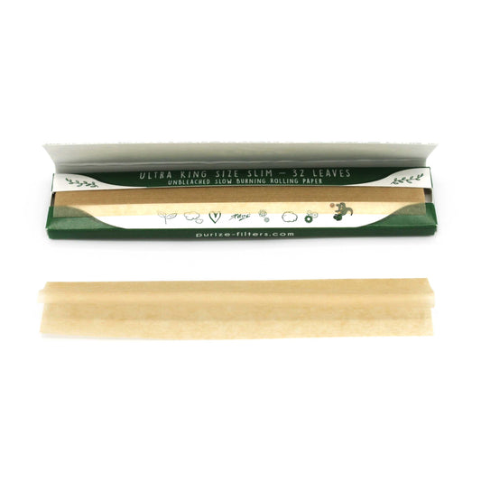 PURIZE King Size ULTRA Slim Papers unbleached á 32 Blatt