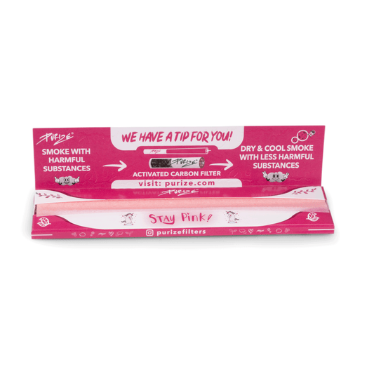 PURIZE King Size Slim Papers Pink bleached á 42 Blatt