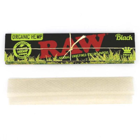 RAW Black Organic Hemp Papers King Size á 32 Blatt