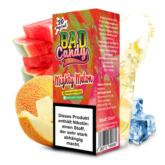 BAD CANDY Mighty Melon Nicotine Salt Liquid 10 ml