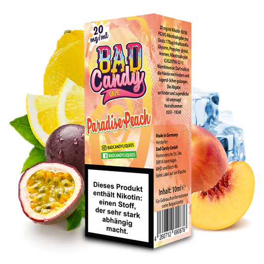 BAD CANDY Paradise Peach Nicotine Salt Liquid 10 ml