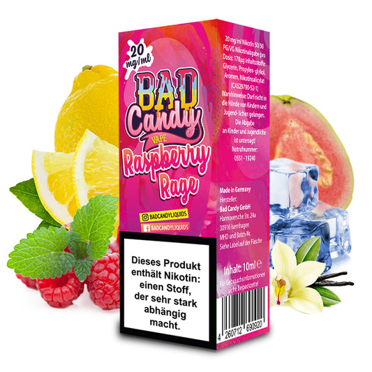 BAD CANDY Raspberry Rage Nicotine Salt Liquid 10 ml