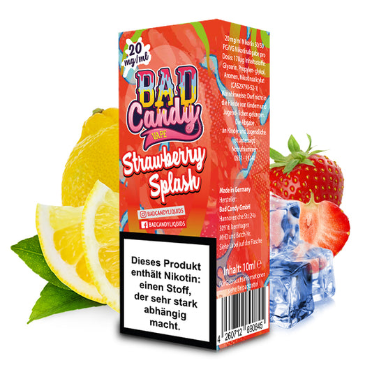 BAD CANDY Strawberry Splash Nicotine Salt Liquid 10 ml