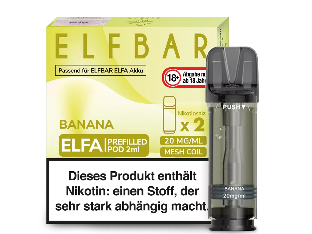Elfbar Banana Elfa Pod (2 Stück pro Packung)