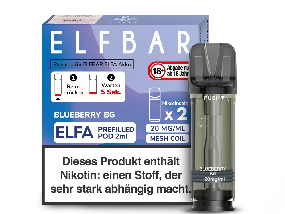 Elfbar Blueberry BG Elfa Pod (2 Stück pro Packung)