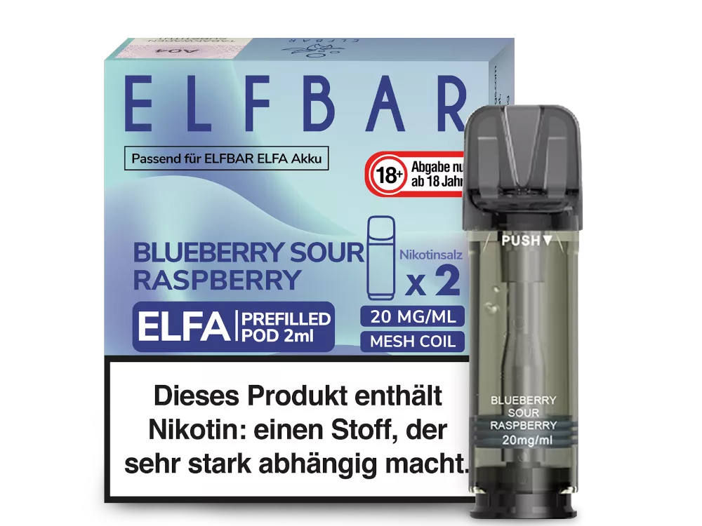 Elfbar Blueberry Sour Raspberry Elfa Pod (2 Stück pro Packung)