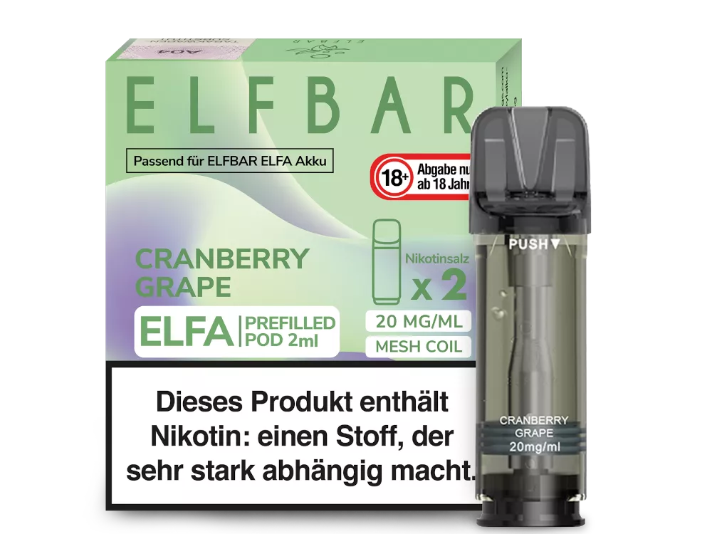 Elfbar Cranberry Grape Elfa Pod (2 Stück pro Packung)