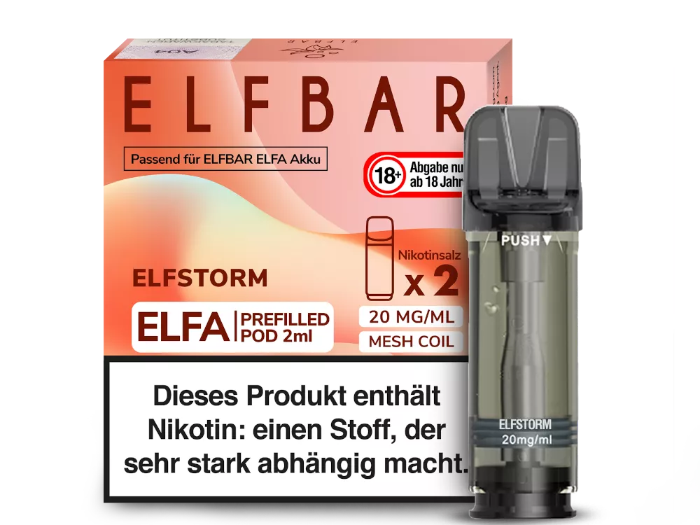 Elfbar Elfstorm Ice / Elfergy Elfa Pod (2 Stück pro Packung)
