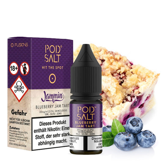POD SALT FUSION Blueberry Jam Tart Nicotine Salt Liquid 10 ml