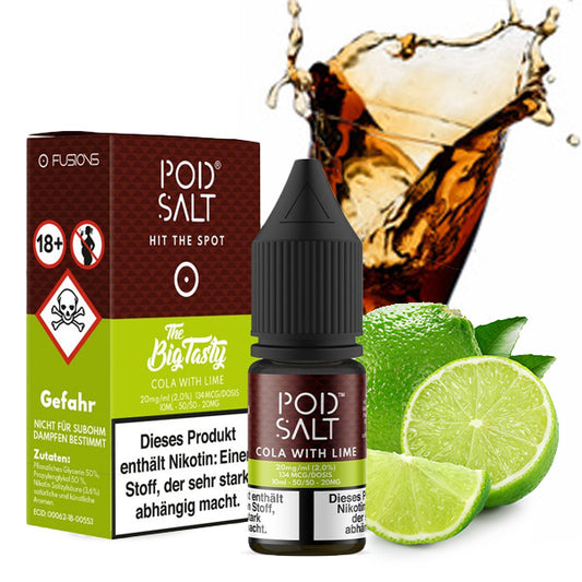 POD SALT FUSION Cola with Lime Nicotine Salt Liquid 10 ml