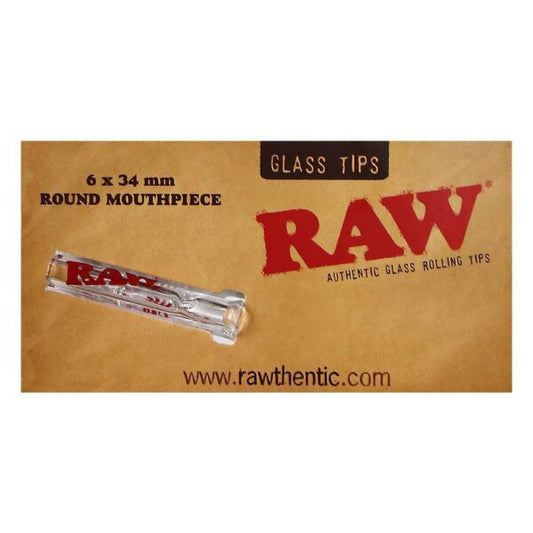 RAW Glass Tips 6x35mm Round Mouthpiece