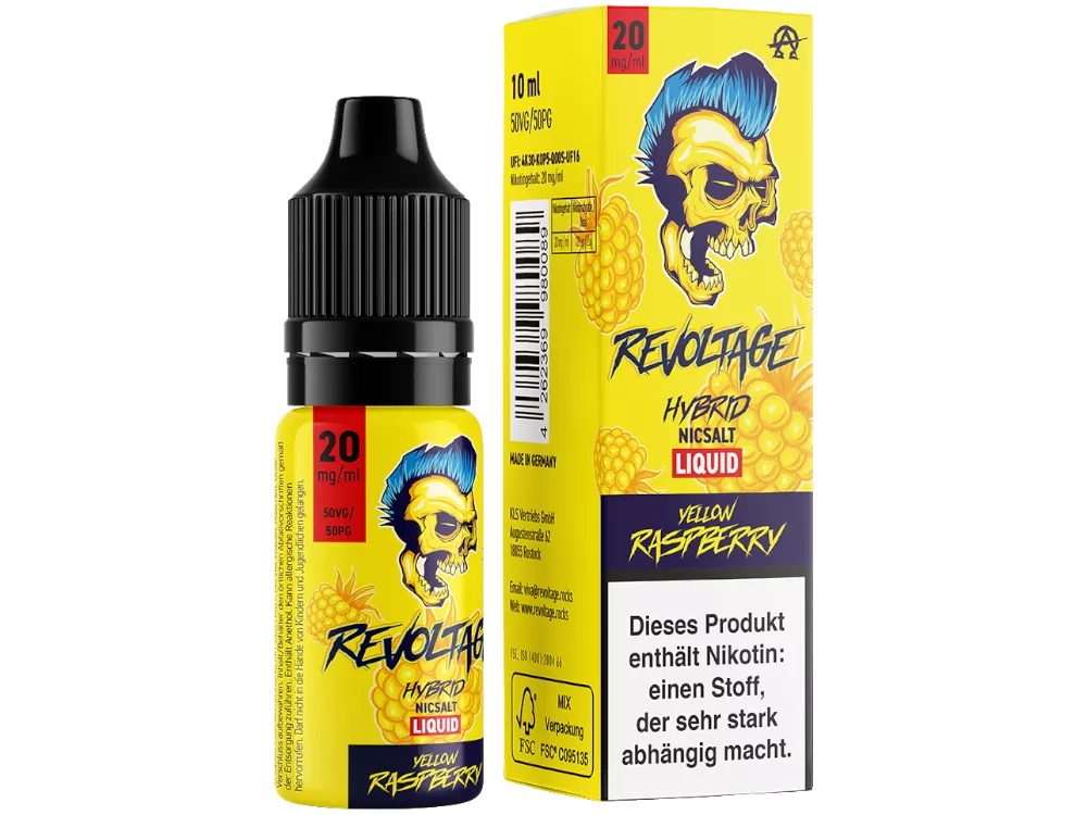 Revoltage - Hybrid Nikotinsalz Yellow Raspberry Liquid 10ml