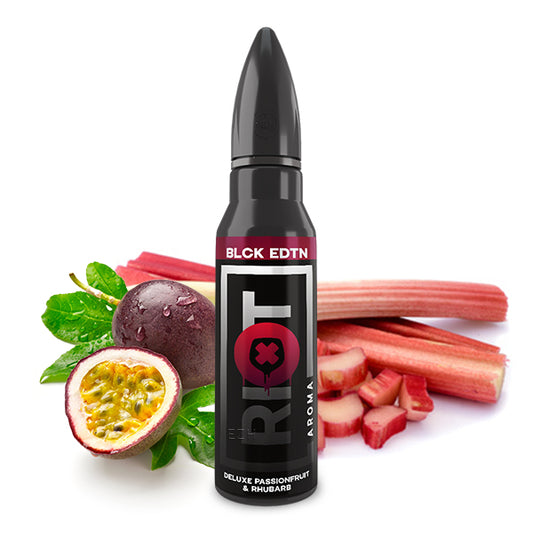 RIOT SQUAD Black Edition Deluxe Passionfruit &amp; Rhubarb Aroma 15ml